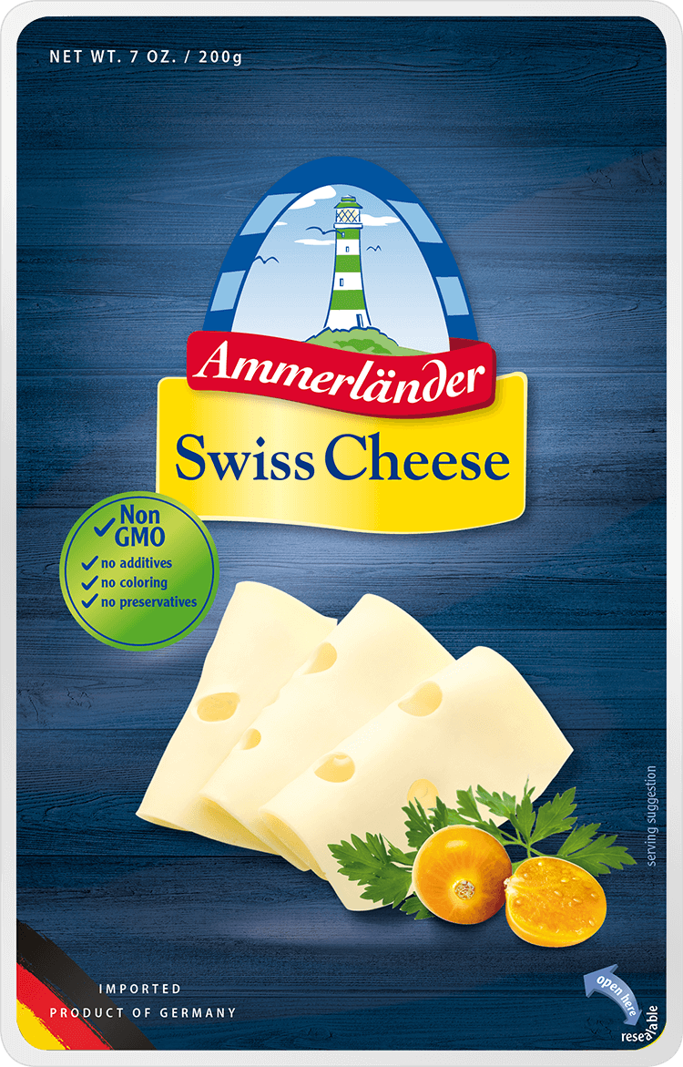Sliced 7 oz Swiss Cheese Dairy Products Ambassador Foods