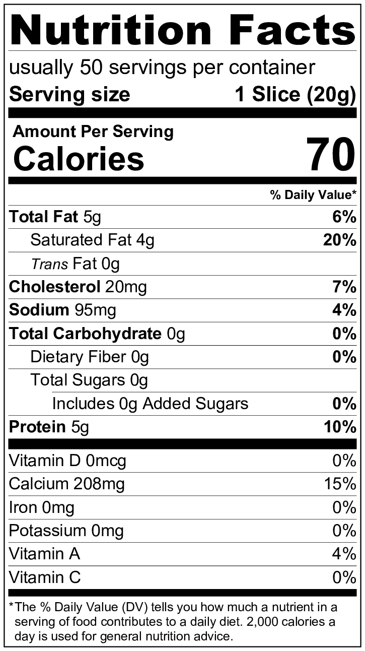 Sliced Swiss Cheese Dairy Products Ambassador Foods